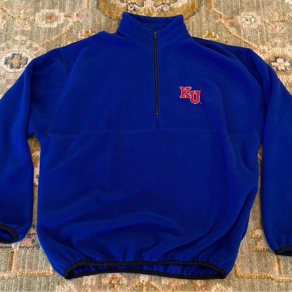 Kansas Jayhawks Gerry Fleece Jacket Color Blue Men’s Size XL